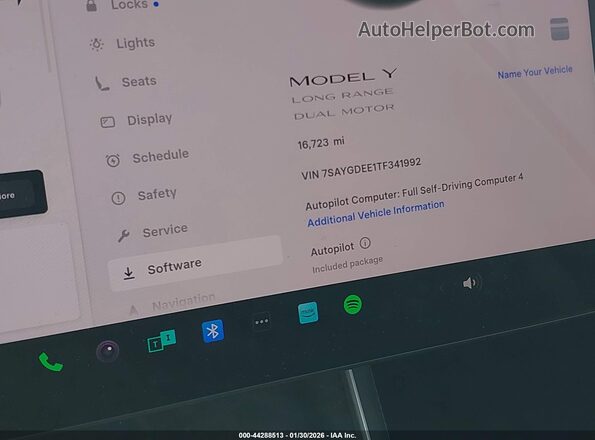 7SAYGDEE1TF341992 2026 TESLA MODEL Y Черный 