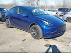 2022 Tesla Model Y Long Range Dual Motor All-wheel Drive Dark Blue vin: 7SAYGDEE6NA019607