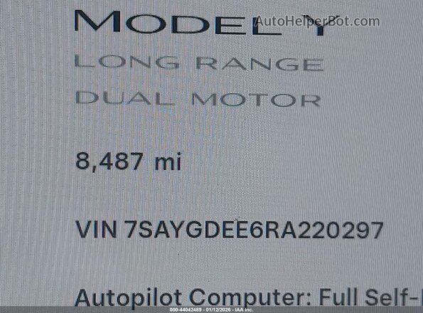 7SAYGDEE6RA220297 2024 TESLA MODEL Y Blue 