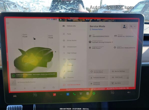 7SAYGDEE9PA075933 2023 TESLA MODEL Y Black Vista de los asientos traseros