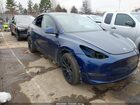 2022 Tesla Model Y Long Range Dual Motor All-wheel Drive Blue vin: 7SAYGDEEXNF574398