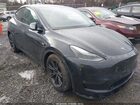 2025 Tesla Model Y Long Range Dual Motor All-wheel Drive Gray vin: 7SAYGDEEXSF288627