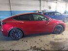 2025 Tesla Model Y Performance Dual Motor All-wheel Drive Red vin: 7SAYGDEFXSA352414