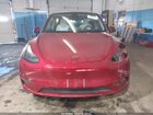 2025 Tesla Model Y Performance Dual Motor All-wheel Drive Red vin: 7SAYGDEFXSA352414