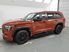 2024 Toyota Sequoia Sr Orange vin: 7SVAAABA6RX044219 Damage: Left Front Door, Severe Damage, Replacement Required