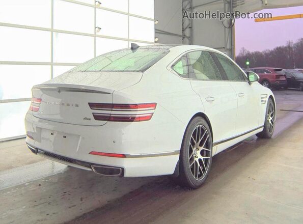 KMTGB4SC2NU092298 2022 GENESIS G80 Белый Передняя правая четверть