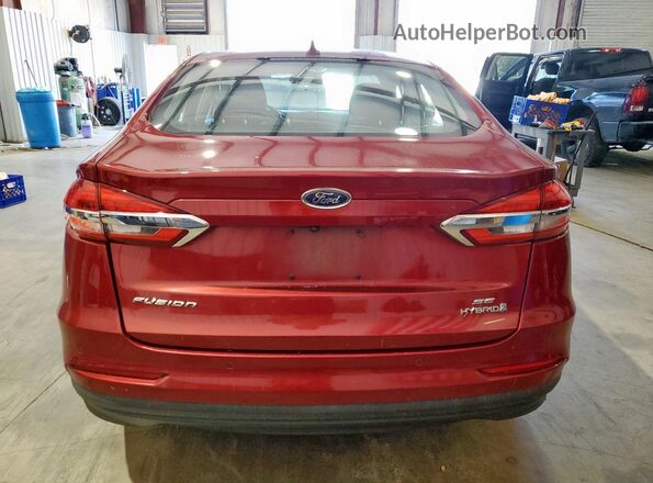 3FA6P0LU4KR262777 2019 FORD FUSION Красный Вид салона спереди
