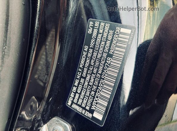 WP0CB2A93LS262748 2020 PORSCHE 911 Черный Вид задней части салона