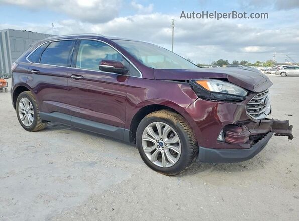 2FMPK3K90KBC15770 2019 FORD EDGE Maroon Vista frontal