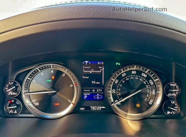 JTJHY7AX5K4282516 2019 LEXUS LX Gold Widok zestawu wskaźników
