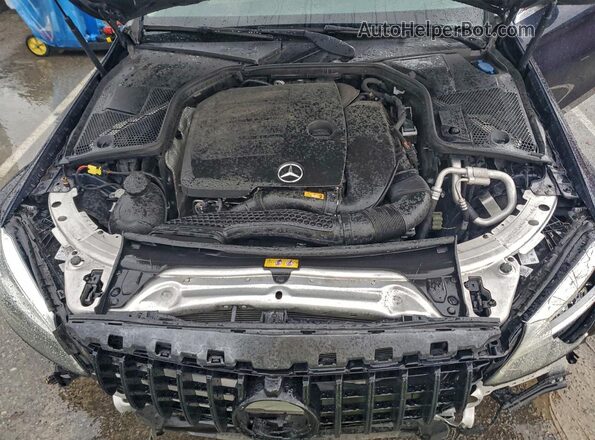 55SWF8DB4KU318175 2019 MERCEDES-BENZ C Black Engine compartment view
