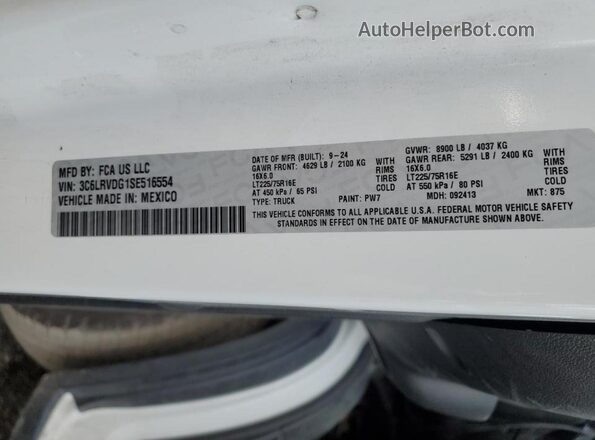3C6LRVDG1SE516554 2025 RAM PROMASTER White 