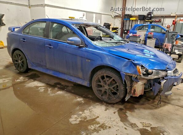 JA32V2FW7GU601800 2016 MITSUBISHI LANCER Синий Передняя правая четверть