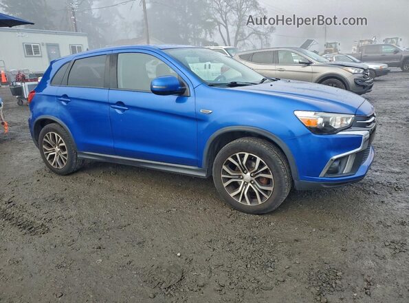 JA4AP3AW0JU002100 2018 MITSUBISHI OUTLANDER Синий Передняя правая четверть