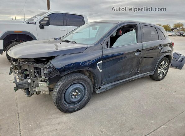 JA4APVAU2MU026123 2021 MITSUBISHI OUTLANDER Черный Передняя левая четверть