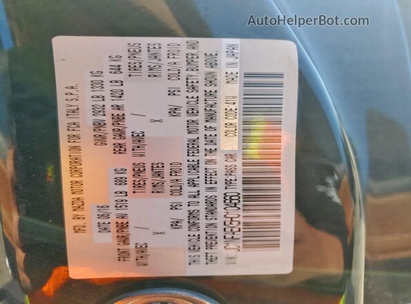 JC1NFAEK5H0104660 2017 FIAT 124 Черный Вид подкапотного пространства