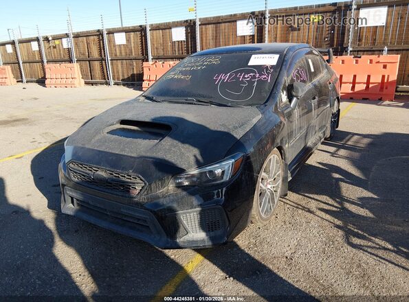 JF1VA2M60J9804122 2018 SUBARU WRX STI Черный Передняя левая четверть