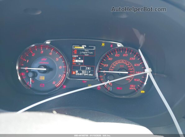 JF1VA2M67H9822739 2017 SUBARU WRX STI Белый Вид задних сидений