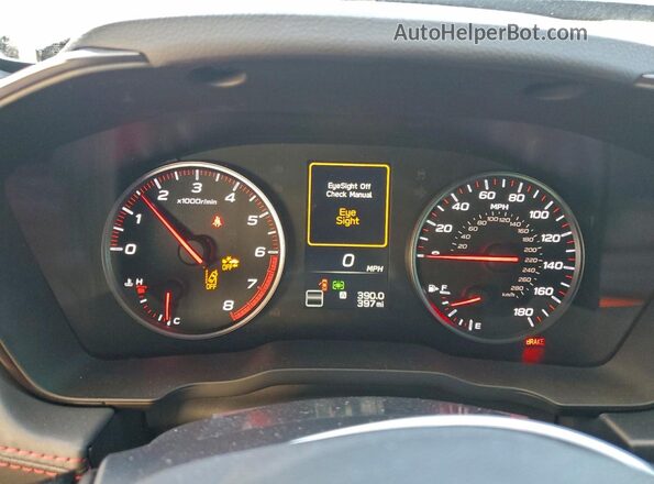 JF1VBAH62S9806358 2025 SUBARU WRX Серебряный Вид щитка приборов