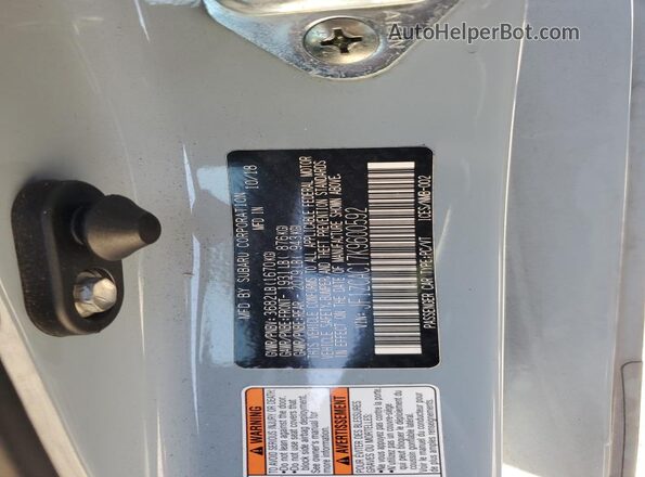 JF1ZCAC17K9600592 2019 SUBARU BRZ Silver Widok komory silnika