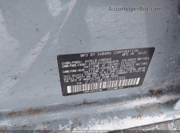 JF2GTHMCXN8233984 2022 SUBARU CROSSTREK Синий Вид подкапотного пространства