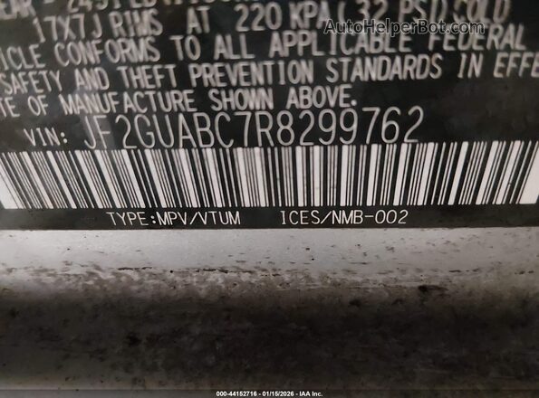 JF2GUABC7R8299762 2024 SUBARU CROSSTREK Silver Vista del compartimento del motor