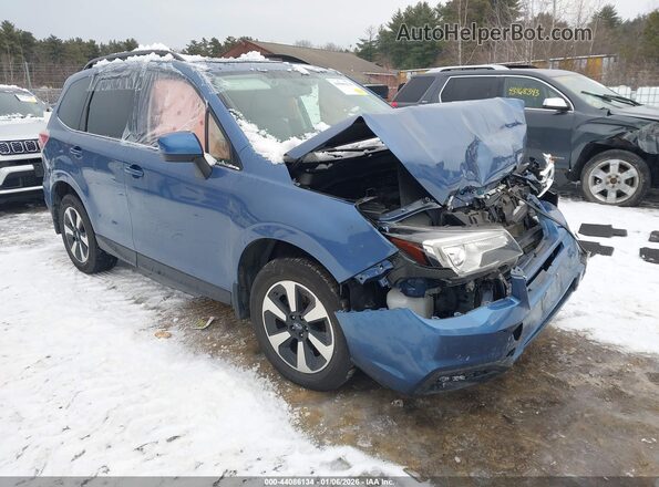 JF2SJARC5HH422126 2017 SUBARU FORESTER 2.5 Синий Передняя правая четверть