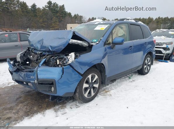 JF2SJARC5HH422126 2017 SUBARU FORESTER 2.5 Синий Передняя левая четверть