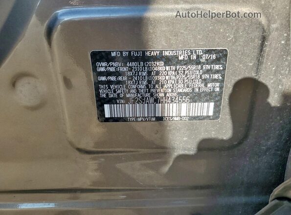 JF2SJAWC7HH434556 2017 SUBARU FORESTER 2.5I TO Коричневый Вид подкапотного пространства