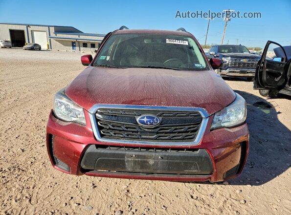 JF2SJGEC8JH446676 2018 SUBARU FORESTER2. Темно-бордовый Вид спереди