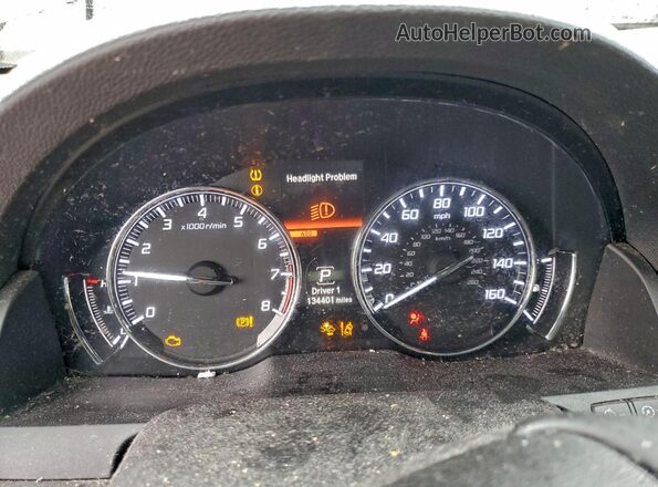 JH4KC1F51GC000749 2016 ACURA RLX Gray Widok zestawu wskaźników