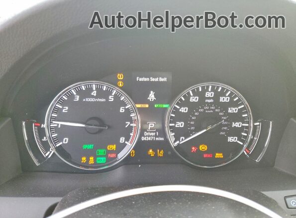 JH4KC1F57JC000374 2018 ACURA RLX Серый Вид щитка приборов