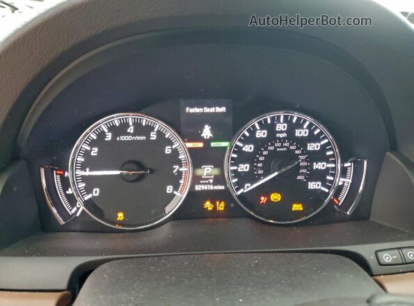 JH4KC1F57LC000040 2020 ACURA RLX White Widok zestawu wskaźników