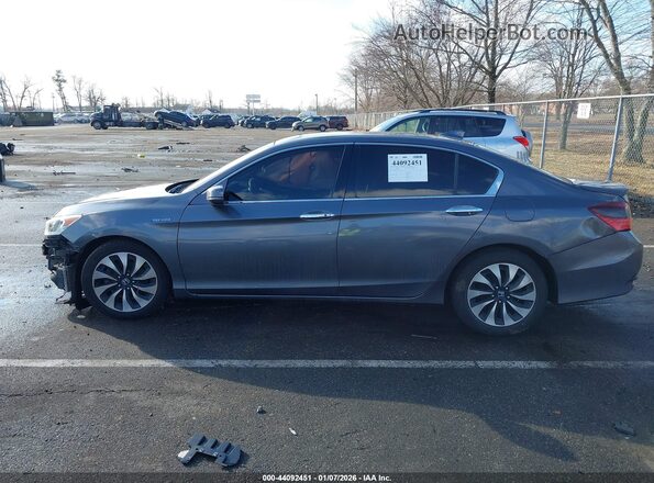 JHMCR6F52HC002835 2017 HONDA ACCORD HYBRID Black Widok wnętrza z tyłu