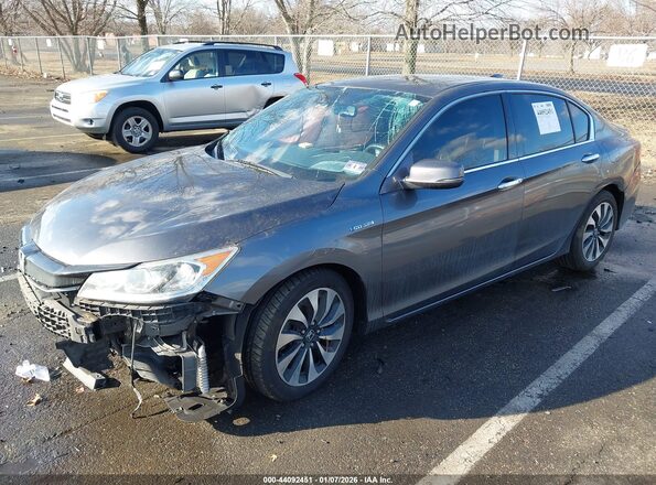 JHMCR6F52HC002835 2017 HONDA ACCORD HYBRID Black Przód lewy