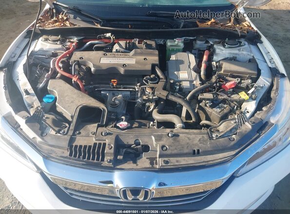 JHMCR6F75HC004659 2017 HONDA ACCORD HYBRID Белый Вид сзади