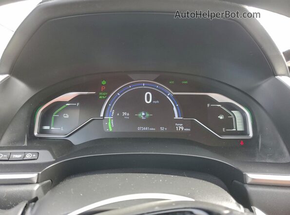 JHMZC5F16KC001407 2019 HONDA CLARITY Серебряный Вид щитка приборов