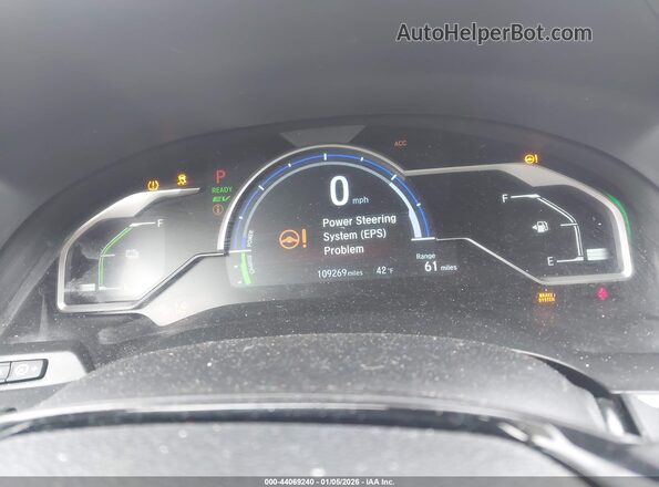 JHMZC5F18KC000680 2019 HONDA CLARITY PLUG-IN HYBRID Gray Widok tylnych siedzeń