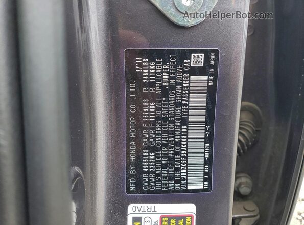 JHMZC5F39JC008108 2018 HONDA CLARITY Gray Widok komory silnika