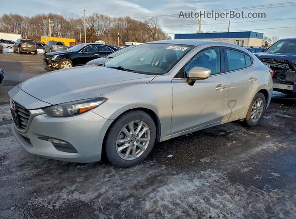 JM1BN1U70H1117543 2017 MAZDA 3 Серебряный Передняя левая четверть