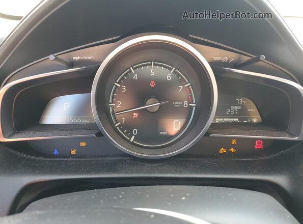 JM1DKFB70M1504007 2021 MAZDA CX-3 Синий Вид щитка приборов
