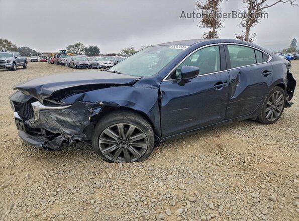 JM1GL1VM2K1505557 2019 MAZDA 6 Синий Передняя левая четверть