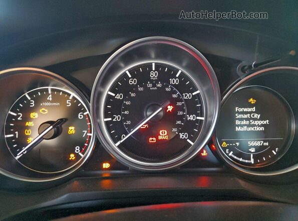 JM1GL1WYXM1618662 2021 MAZDA 6 Blue ხელსაწყოთა პანელის ხედი