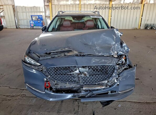 JM1GL1WYXM1618662 2021 MAZDA 6 Blue წინა ხედი