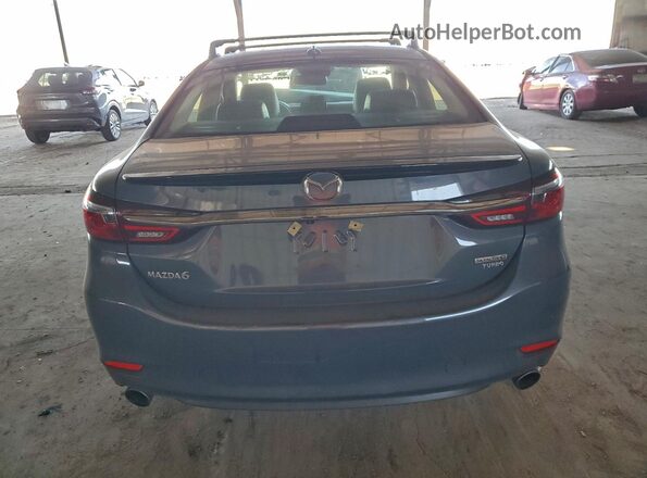 JM1GL1WYXM1618662 2021 MAZDA 6 Blue უკანა ხედი