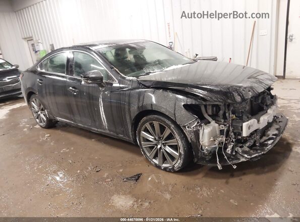 JM1GL1XY8K1504378 2019 MAZDA 6 Черный Передняя правая четверть