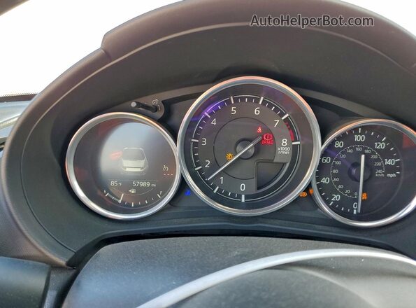 JM1NDAD74K0303969 2019 MAZDA MX-5 White Widok zestawu wskaźników