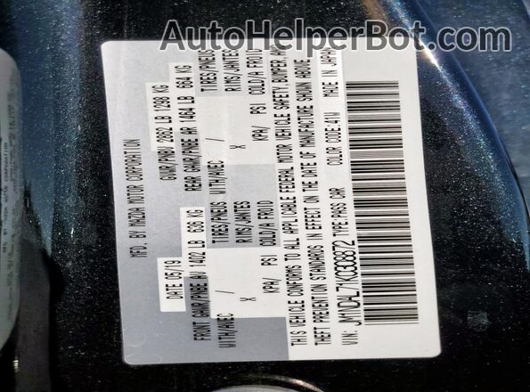 JM1NDAL71K0308872 2019 MAZDA MX-5 Black ძრავის განყოფილების ხედი
