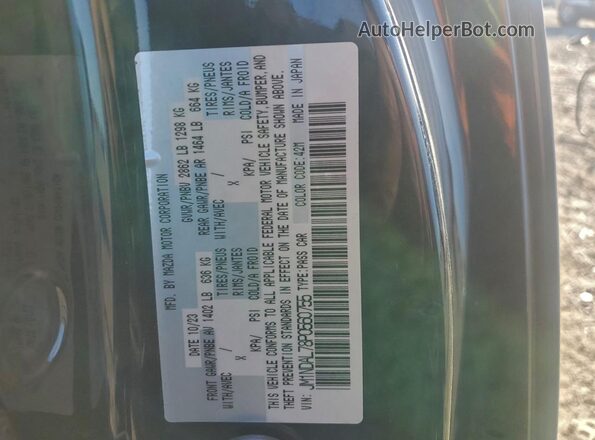 JM1NDAL78P0560755 2023 MAZDA MX-5 Blue Вид наклейки з VIN-кодом