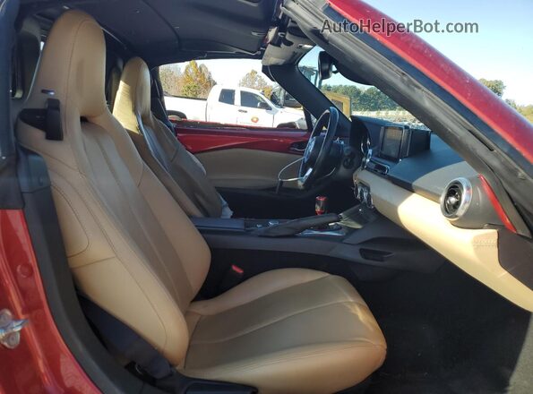 JM1NDAM71H0100353 2017 MAZDA MX-5 Burgundy Widok wnętrza z przodu